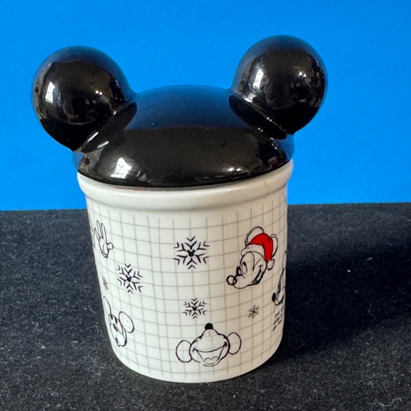 DISNEY MICKEY MOUSE SKETCHBOOK SMALL CERAMIC SUGAR/TRINKET CONTAINER - Picture 3 of 10